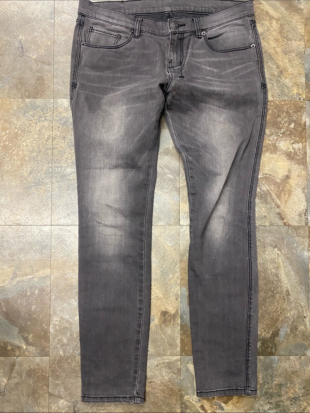Ksubi Slim Fit Washed Grey Jeans - Casual Stretch Denim. Size 29